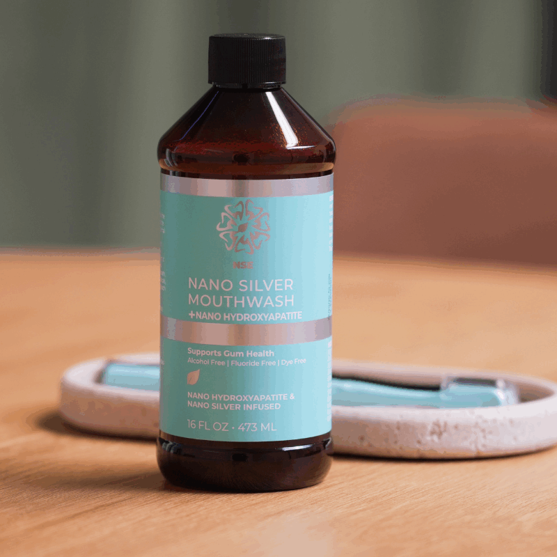 Refresh your smile with nano silver mouthwash—plant-based, alcohol-free, and safe for sensitive gums and teeth.
